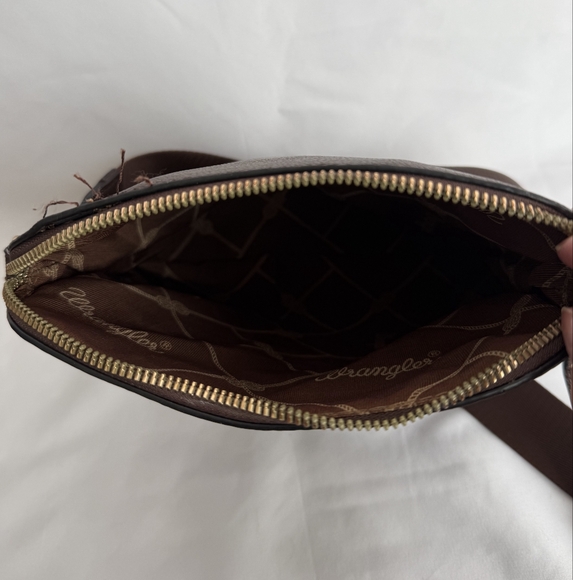 Wrangler Crossbody Bag Set Of 2 Brown Faux Leather - Picture 3 of 8